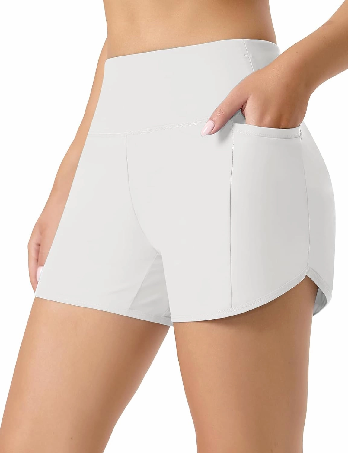 Women's 4" Swim Shorts High Waisted UPF50  Board Shorts Tummy Control Boy Shorts Swimsuit Bottoms