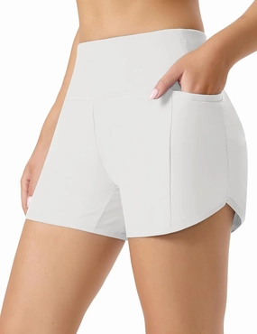 Women's 4" Swim Shorts High Waisted UPF50  Board Shorts Tummy Control Boy Shorts Swimsuit Bottoms