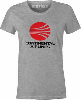 Women's Continental Airlines - Retro Airliner Logo T Shirt