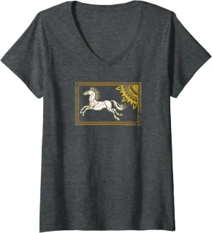 Womens Lord of the Rings Rohan Banner V-Neck T-Shirt