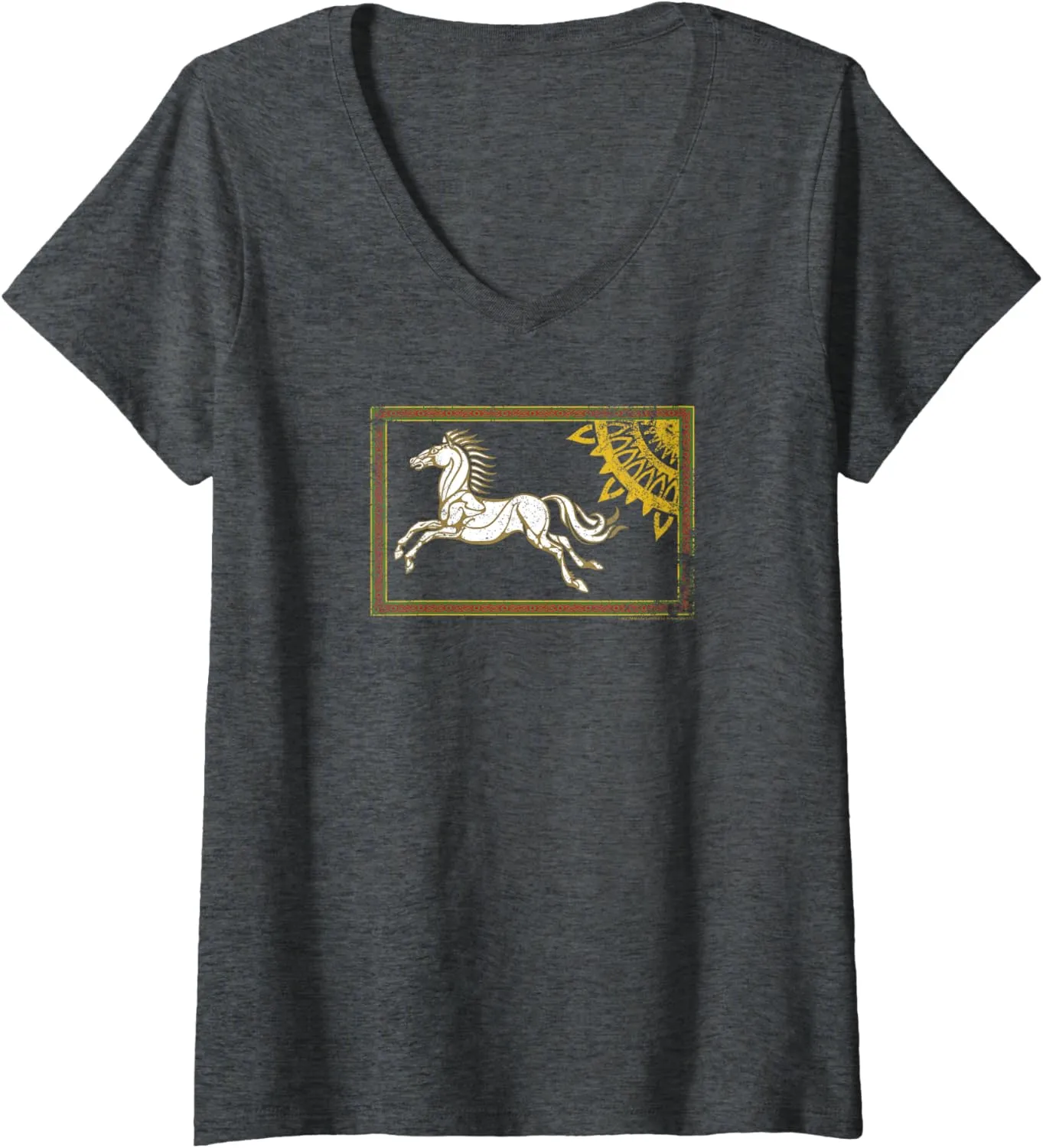 Womens Lord of the Rings Rohan Banner V-Neck T-Shirt
