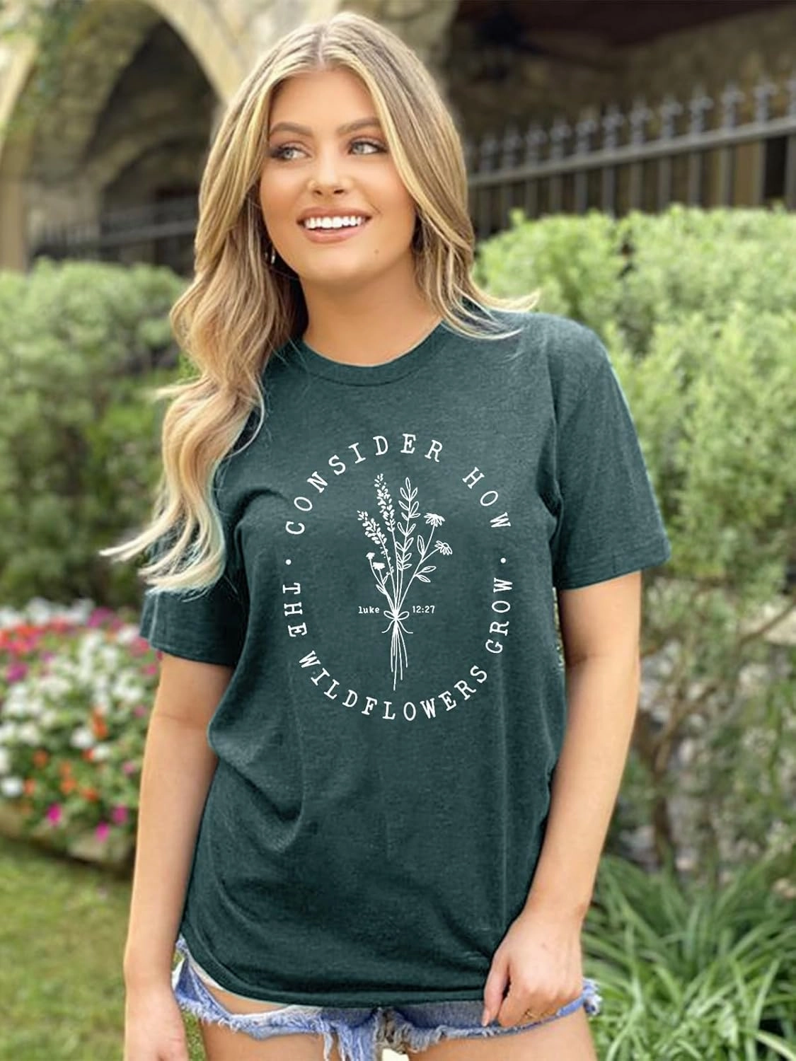 Womens Graphic Tees Boho Wildflower Shirt Casual Thanksgiving Shirts Vintage Country Music Tshirt Western Cowboy Tops