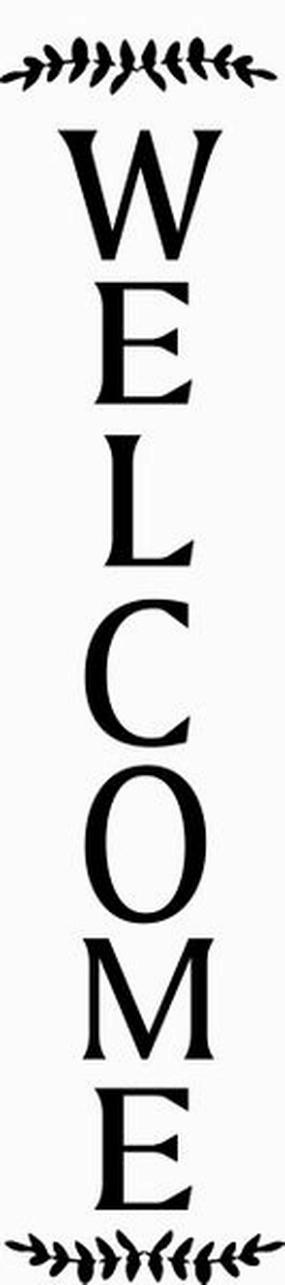 Wood Signs - Welcome house board (laurel leaves)