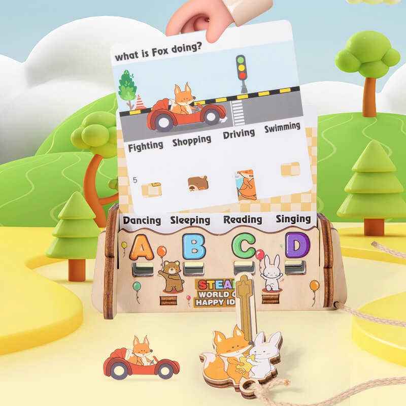 Wooden English Letter Card Educational Toy for Kids