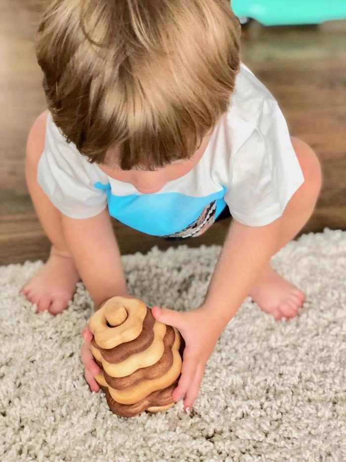 Wooden Stacking Toy - Flower Shaped
