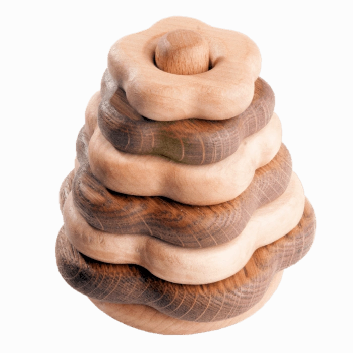 Wooden Stacking Toy - Flower Shaped