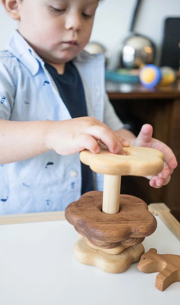Wooden Stacking Toy - Flower Shaped