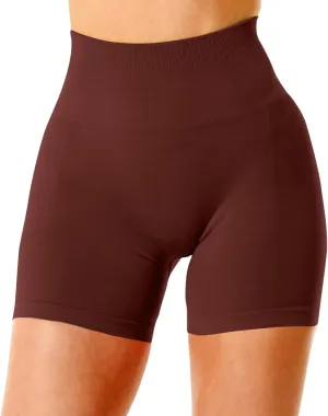Workout Butt Lifting Shorts for Women High Waisted Seamless Gym Yoga Booty Shorts Tummy Control Comfy Soft Swimbottom