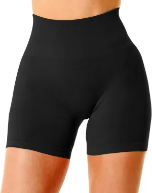 Workout Butt Lifting Shorts for Women High Waisted Seamless Gym Yoga Booty Shorts Tummy Control Comfy Soft Swimbottom