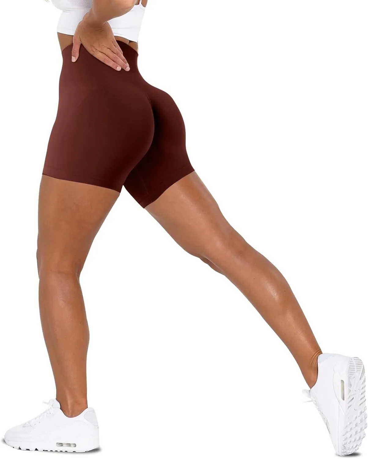 Workout Butt Lifting Shorts for Women High Waisted Seamless Gym Yoga Booty Shorts Tummy Control Comfy Soft Swimbottom