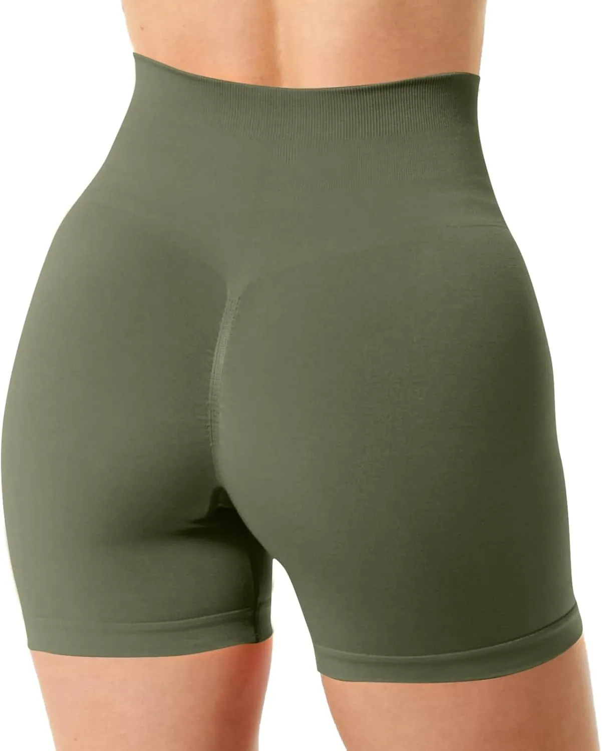 Workout Butt Lifting Shorts for Women High Waisted Seamless Gym Yoga Booty Shorts Tummy Control Comfy Soft Swimbottom