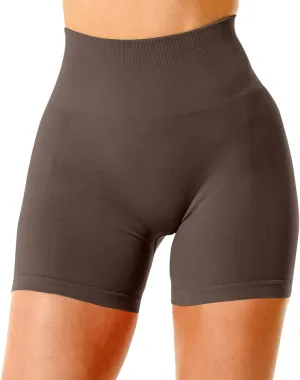 Workout Butt Lifting Shorts for Women High Waisted Seamless Gym Yoga Booty Shorts Tummy Control Comfy Soft Swimbottom