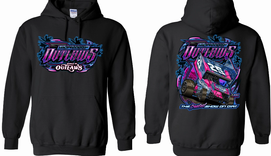 World of Outlaws- Sprint Car- Vibe Hooded Sweatshirt Black