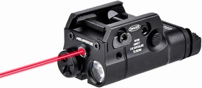 X2C Red/Green Laser Light Flashlight Sight Combo，LED 80 Lumens Tactical Flashlight with Laser，Compact Rail Mount Tactical Flashlight Laser Beams，with Momentary Mode，for 20MM Rail Mount (Red Laser BK)