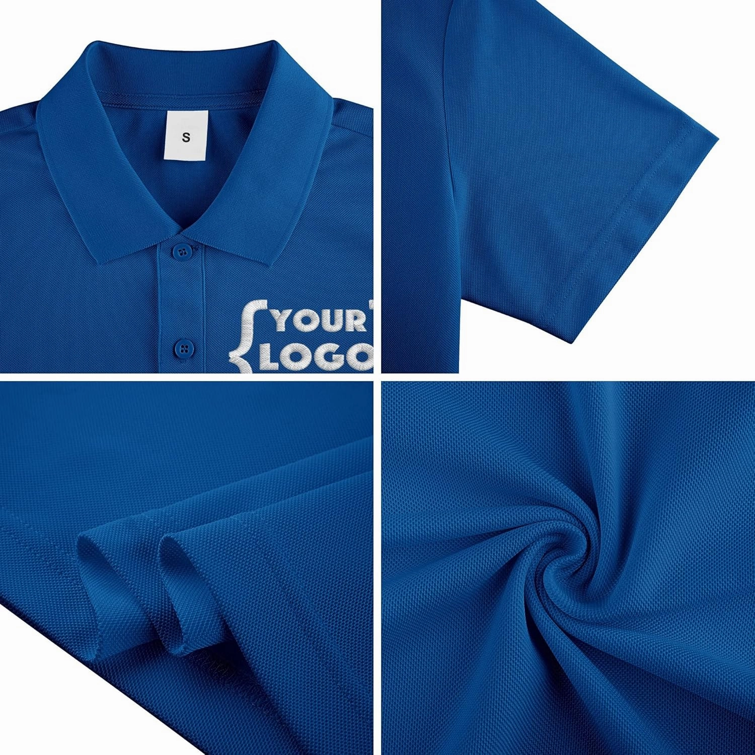Xiovio Customize® Custom Men's Polo Shirts Golf Jersey Tees | Front·Back Print, Embroidery Personalized with Text & Logo