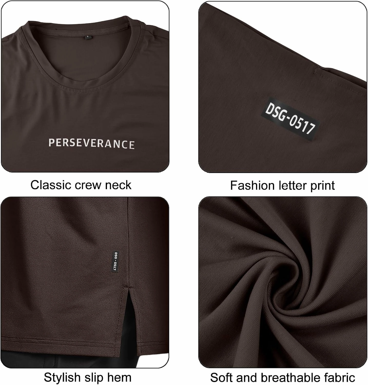 YawYews Men’s Fashion Athletic T-Shirts Short Sleeve Casual Tee Plain Loose Workout Gym Streetwear Shirts