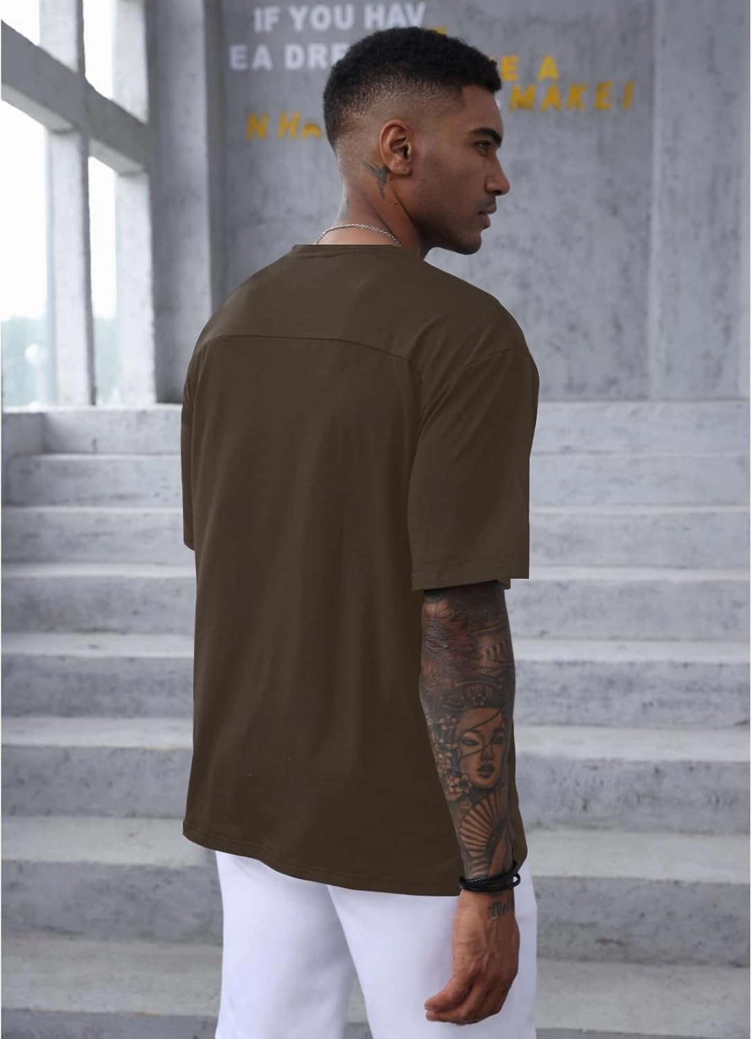 YawYews Men’s Fashion Athletic T-Shirts Short Sleeve Casual Tee Plain Loose Workout Gym Streetwear Shirts