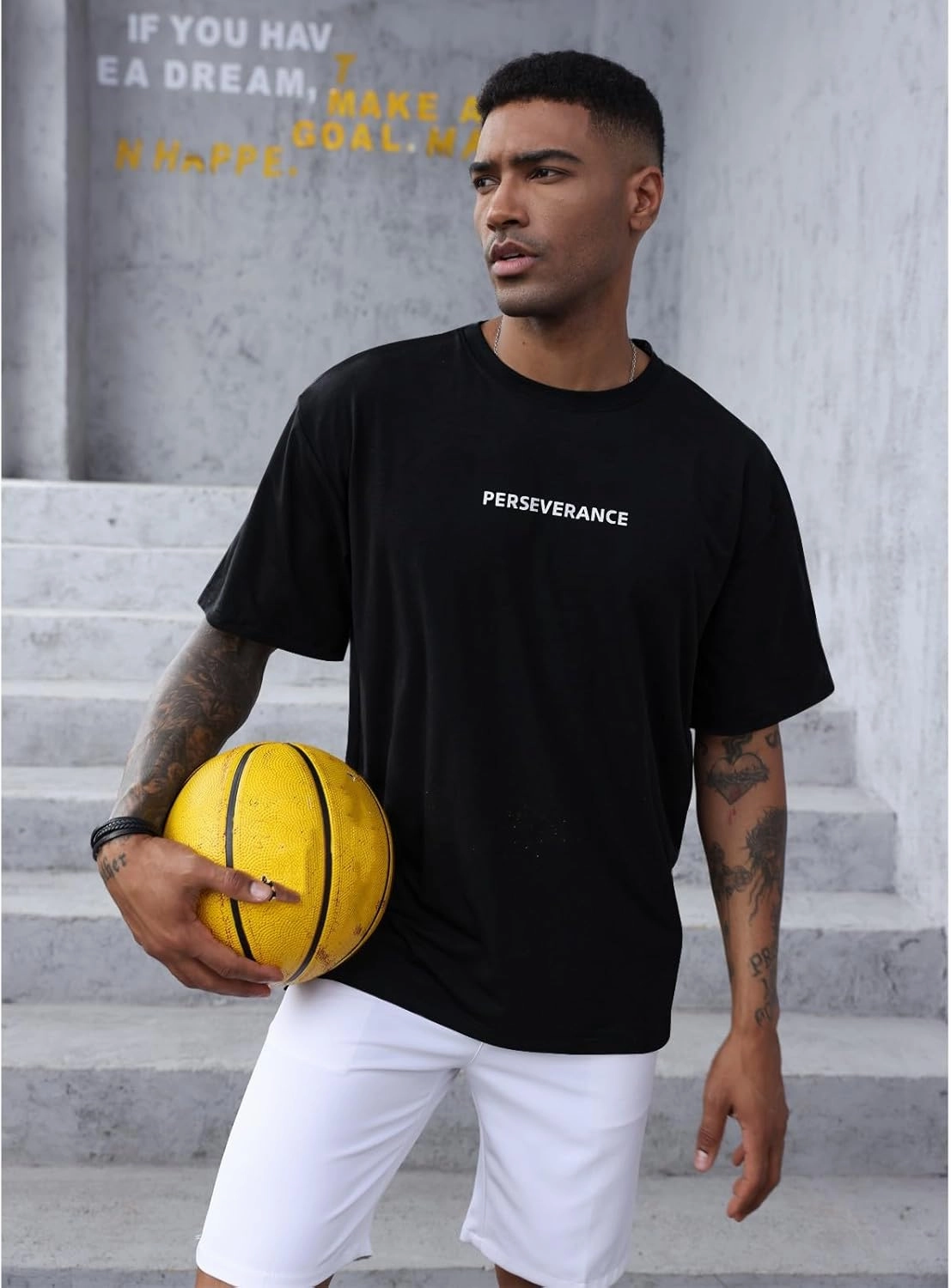 YawYews Men’s Fashion Athletic T-Shirts Short Sleeve Casual Tee Plain Loose Workout Gym Streetwear Shirts