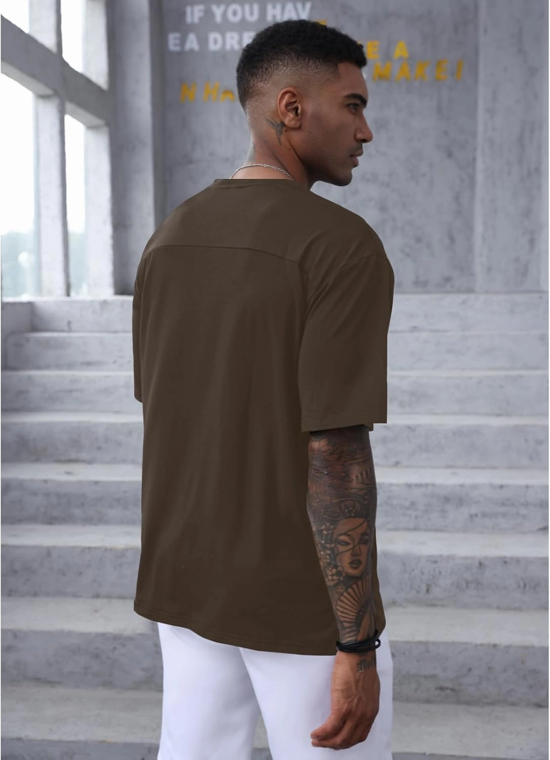 YawYews Men’s Fashion Athletic T-Shirts Short Sleeve Casual Tee Plain Loose Workout Gym Streetwear Shirts