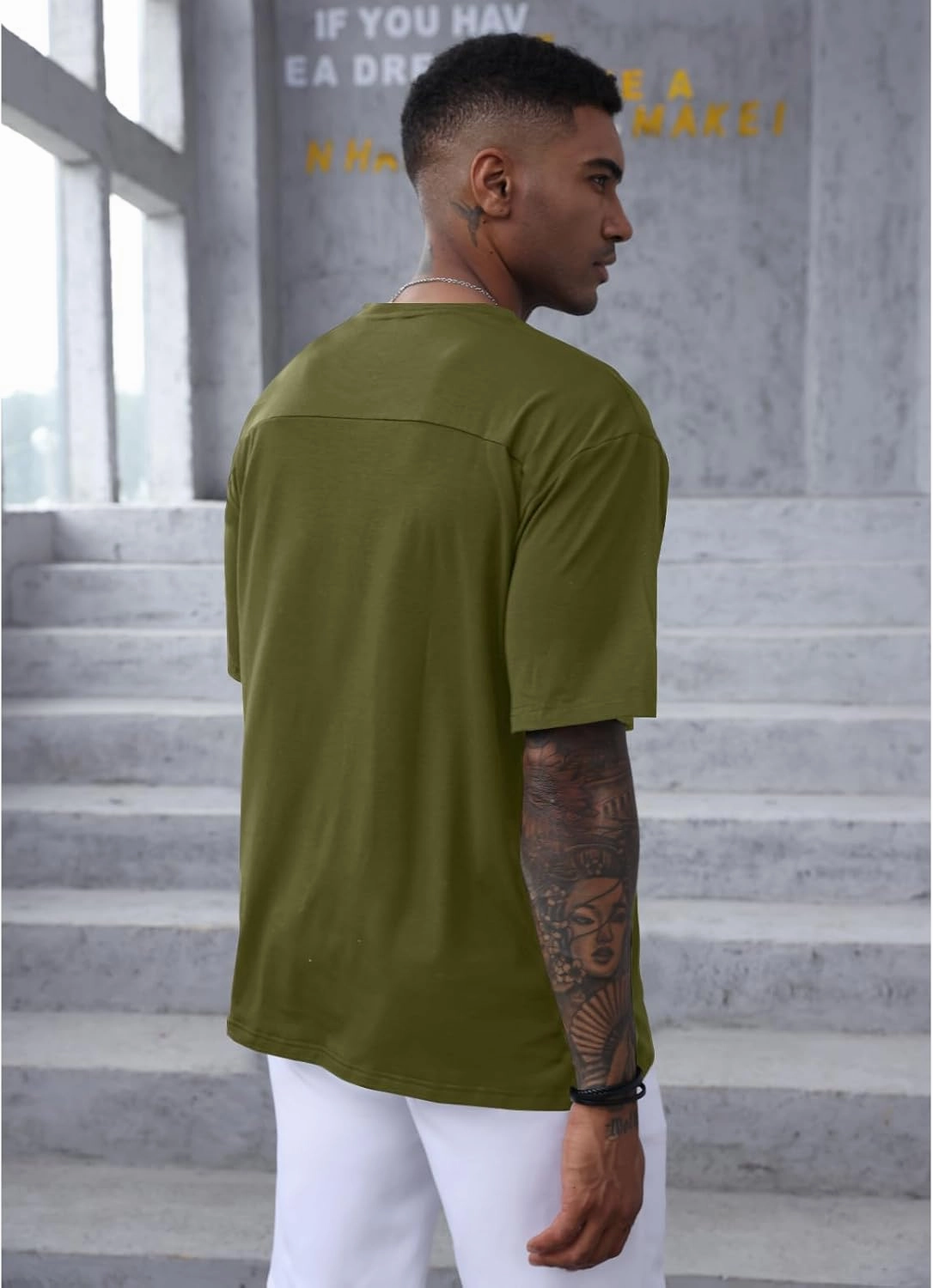 YawYews Men’s Fashion Athletic T-Shirts Short Sleeve Casual Tee Plain Loose Workout Gym Streetwear Shirts