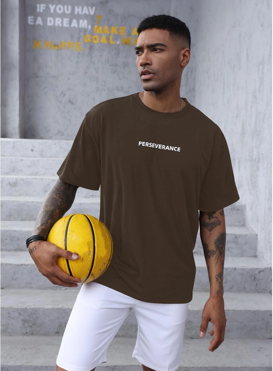 YawYews Men’s Fashion Athletic T-Shirts Short Sleeve Casual Tee Plain Loose Workout Gym Streetwear Shirts