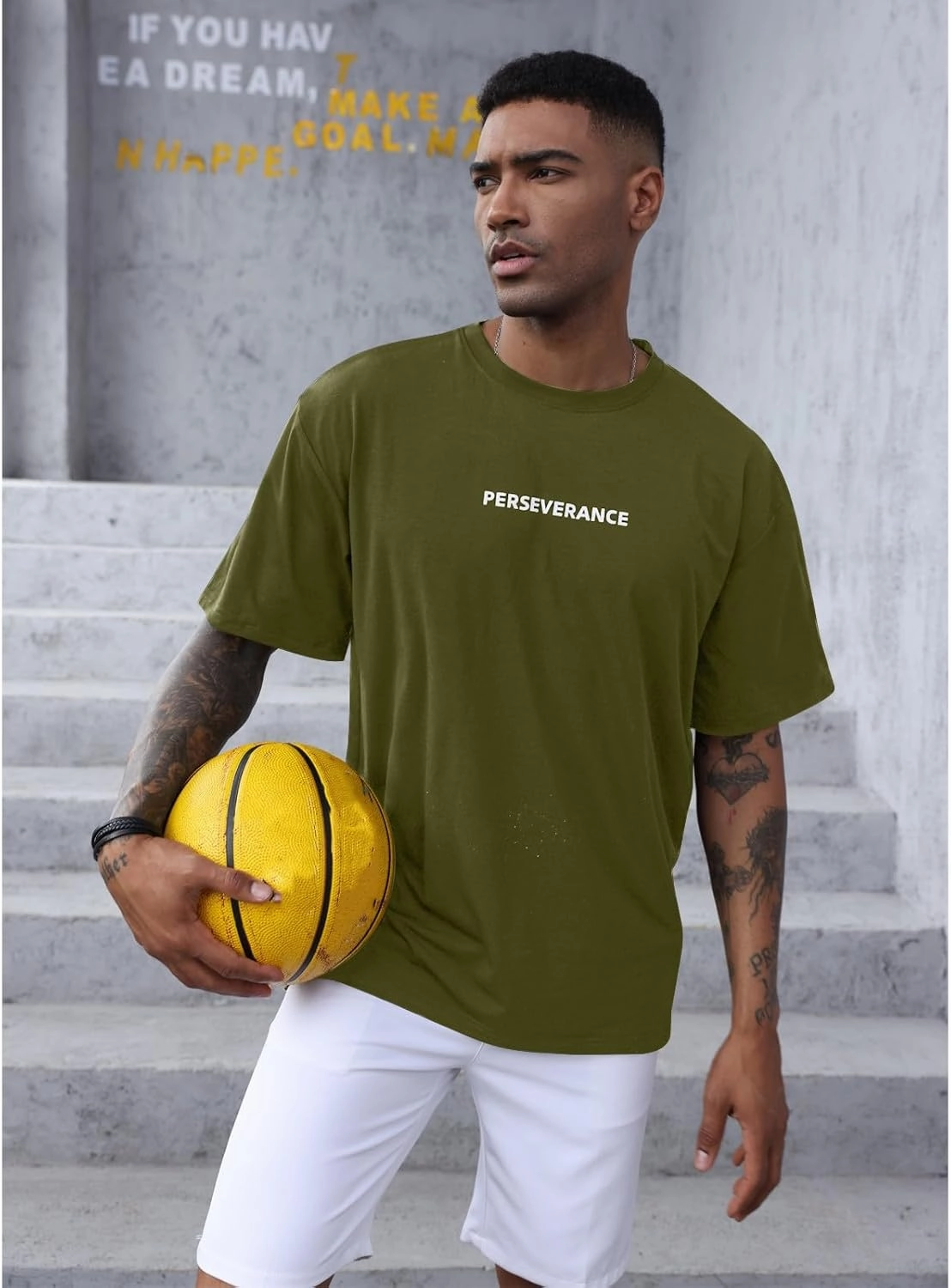 YawYews Men’s Fashion Athletic T-Shirts Short Sleeve Casual Tee Plain Loose Workout Gym Streetwear Shirts