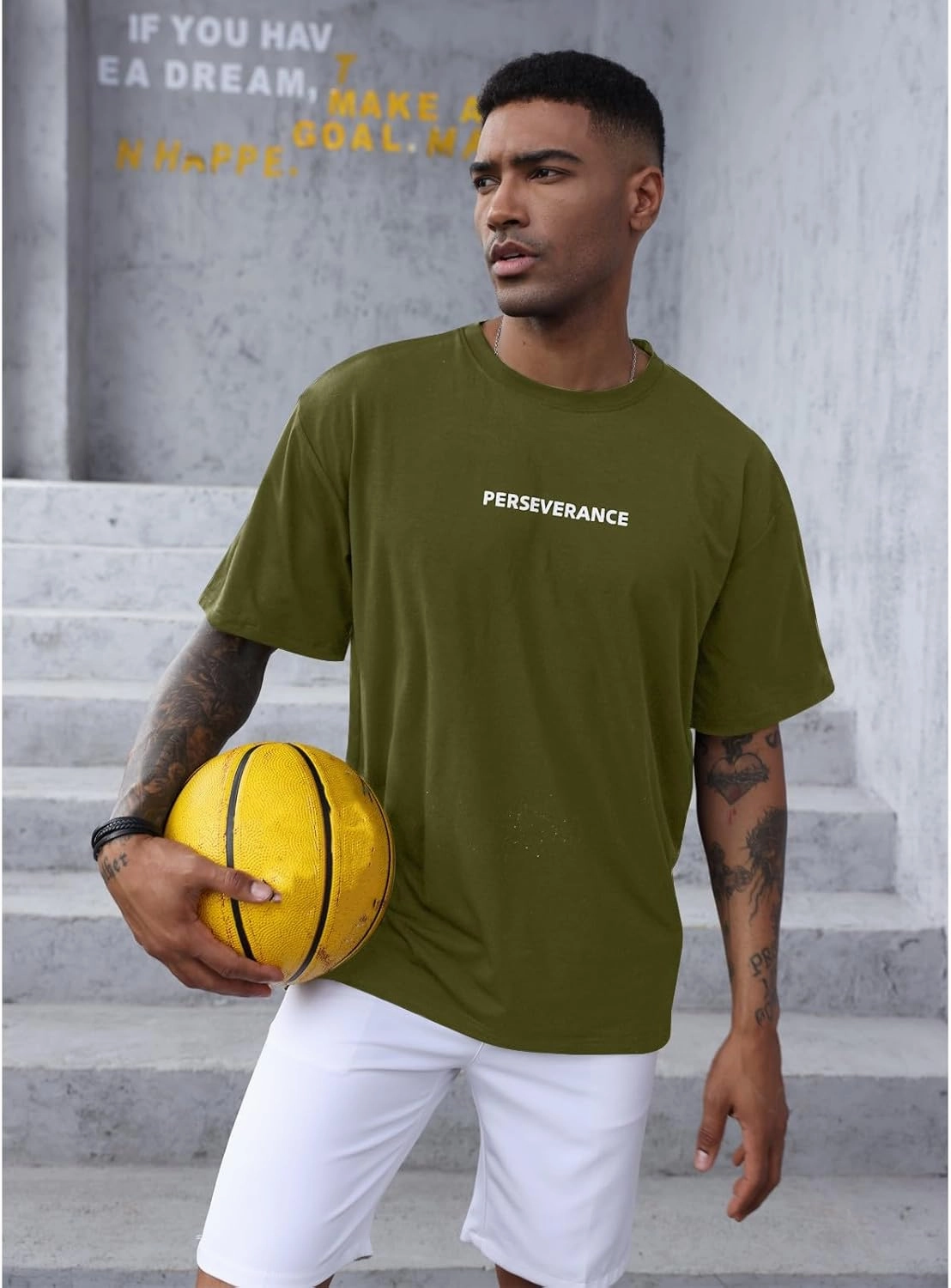 YawYews Men’s Fashion Athletic T-Shirts Short Sleeve Casual Tee Plain Loose Workout Gym Streetwear Shirts