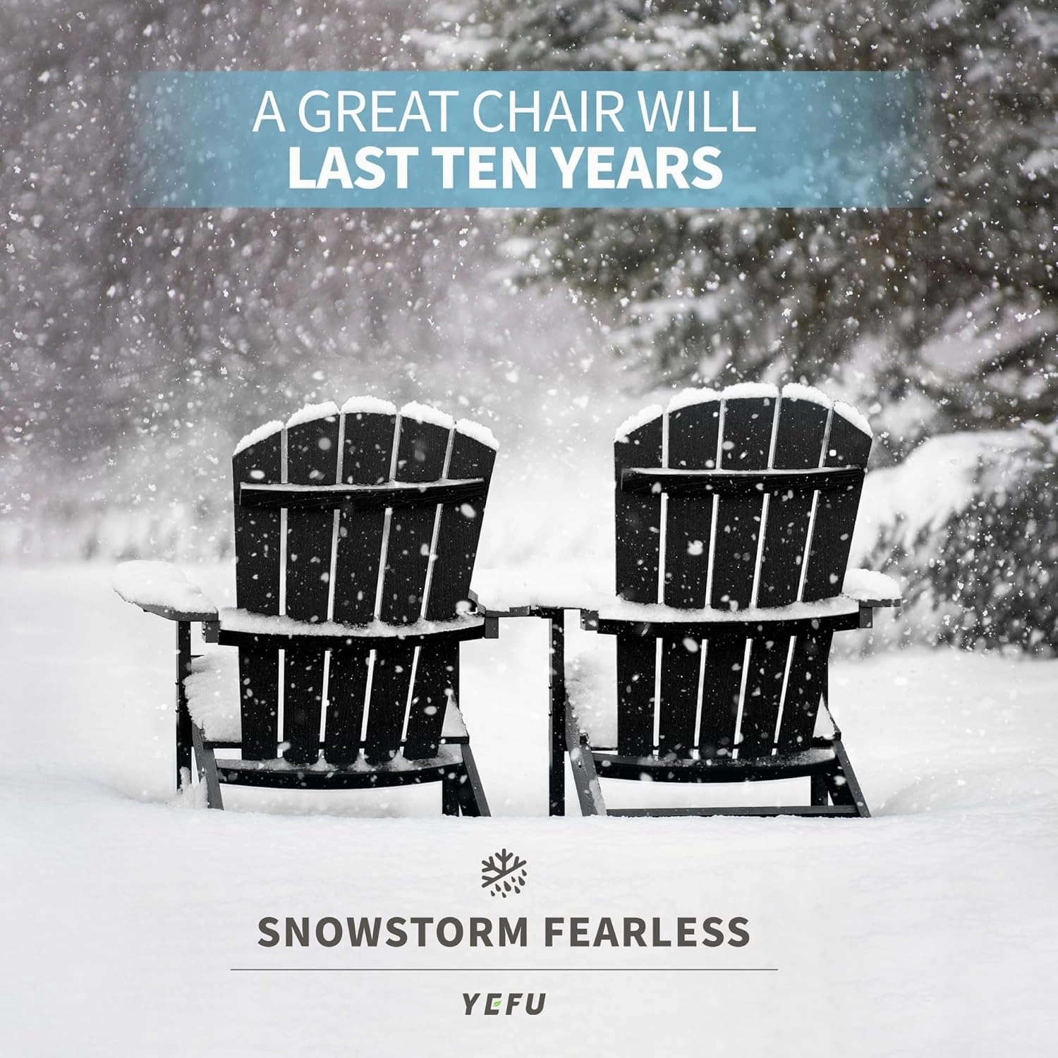 YEFU Adirondack Chair Weather Resistant: Outdoor Chair HIPS Plastic Adirondack Chairs - Patio Chairs with Wood Texture - Lawn Fire Pit Deck Porch Garden Chairs for Adults (Black)