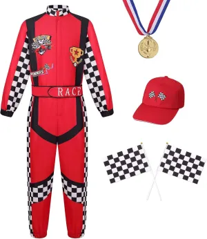 yolsun Race Car Driver Costume Boys, Cars Costume for Toddler Boys, Toddler Race Car Driver Costume