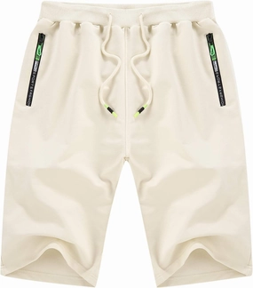 YTD Men's Shorts Casual Classic Fit Drawstring Summer Beach Shorts with Elastic Waist and Pockets