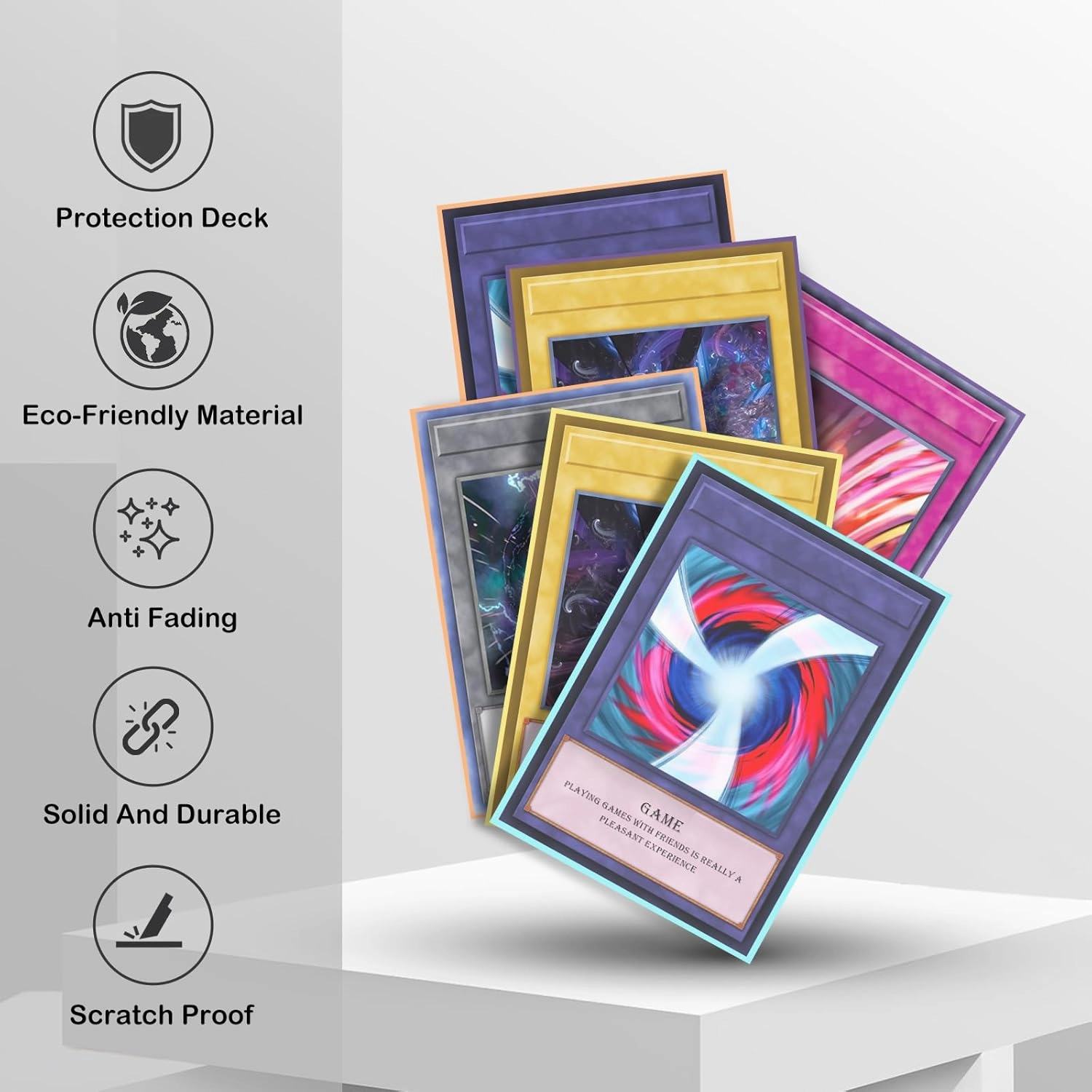 Yugioh Soft Card Sleeves, FOTEEMO 1000 Counts Japanese Small Card Sleeves Yu-gi-oh Sleeve Protect Your Japanese Sized Trading Cards Back Textured Perfect Shuffling (62 * 89mm)