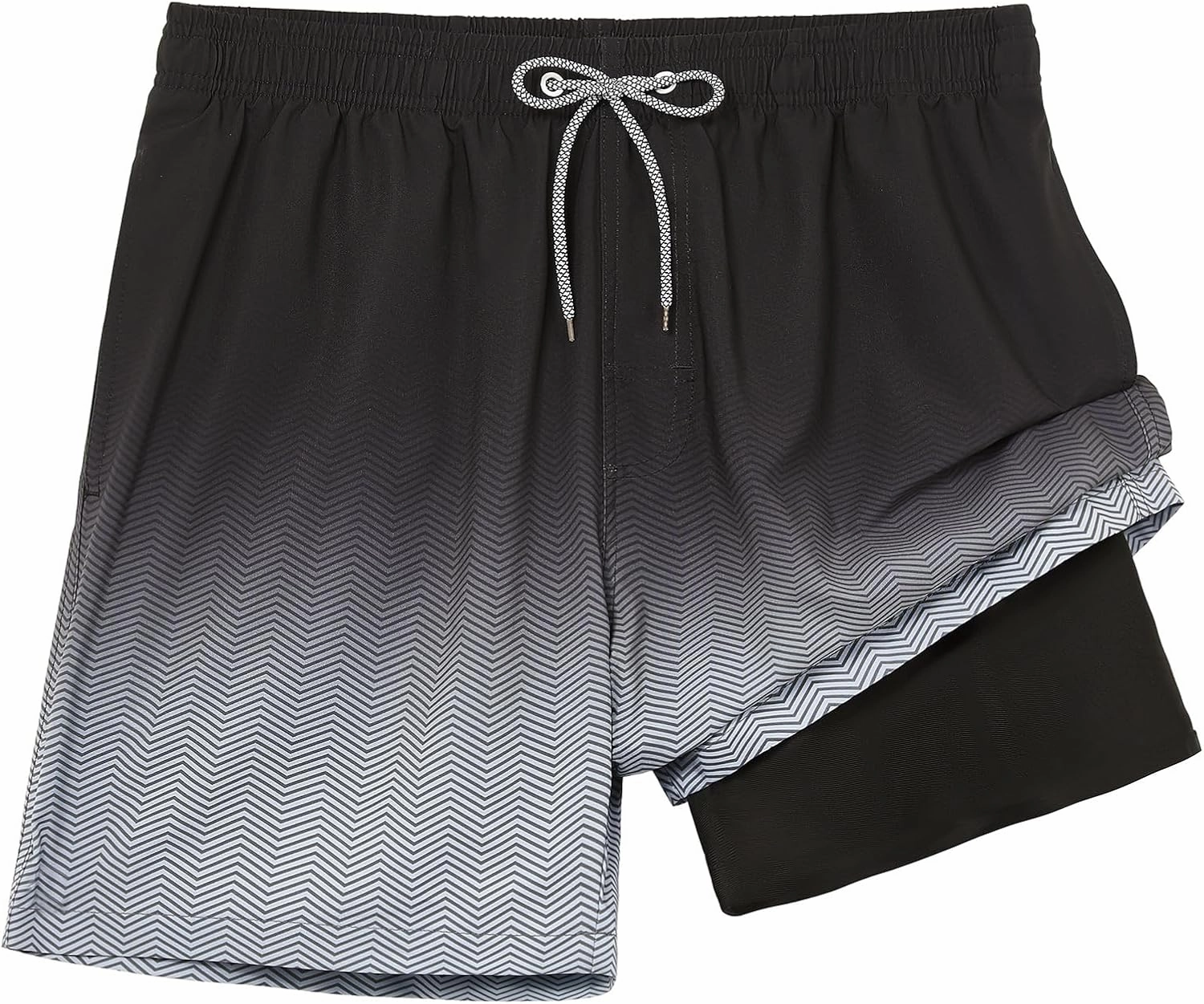 zeetoo Mens Swim Trunks with Compression Liner 5.5" Inseam Swim Shorts Quick Dry Shorts
