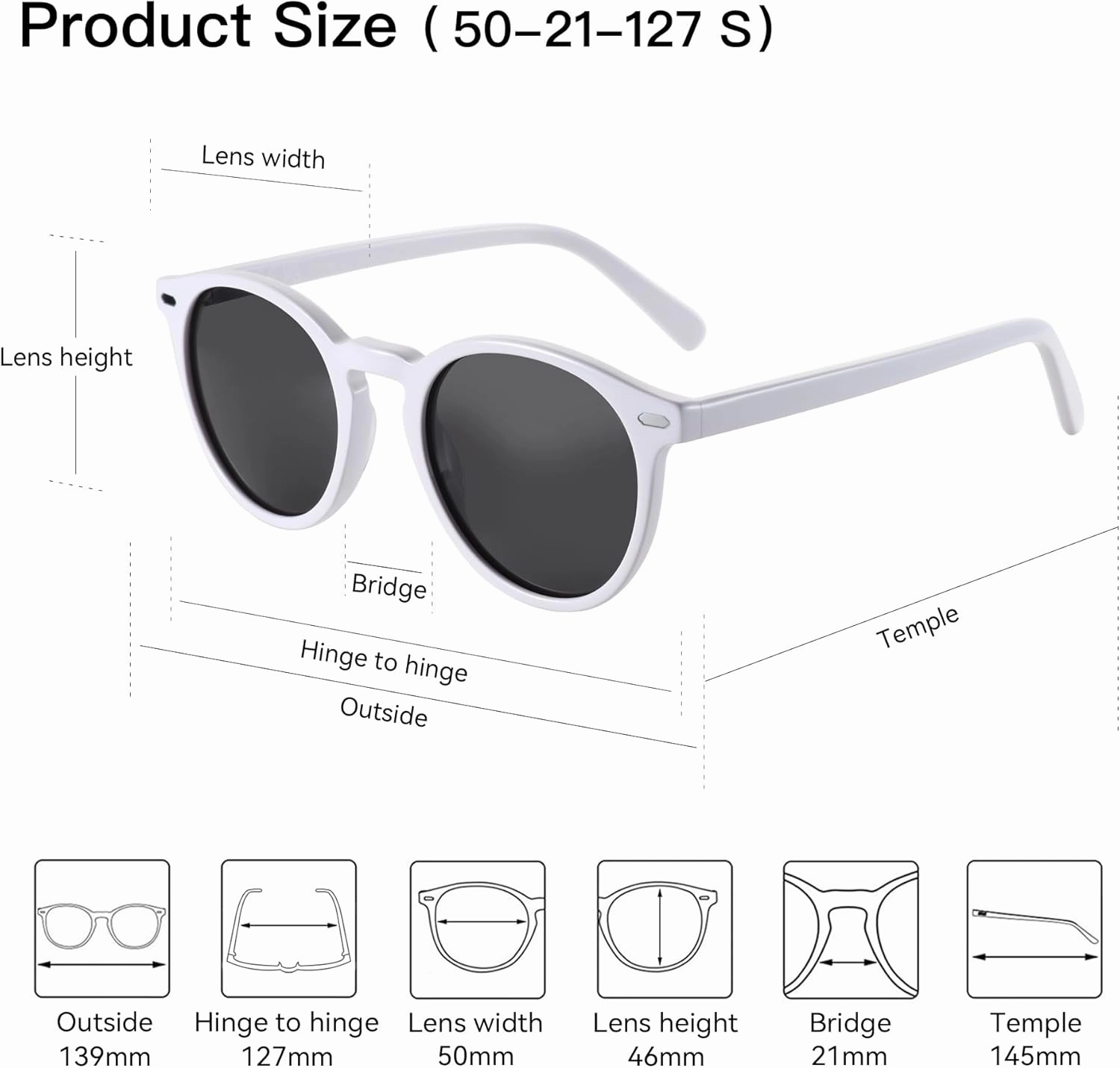 ZENOTTIC Polarized Sunglasses Women Small Round Sun Glasses Trendy Retro Sunglass UV Protection Shades for Men Womens