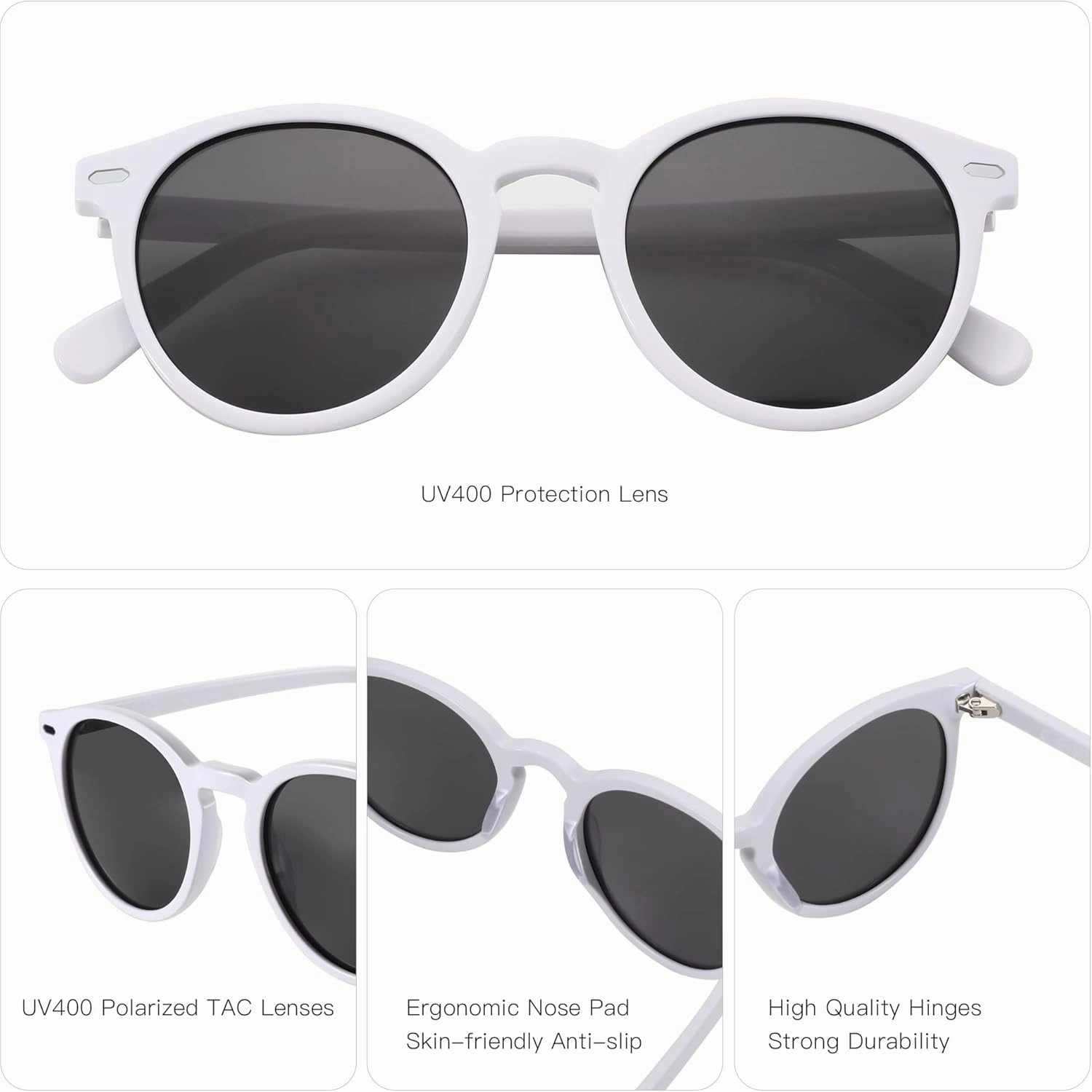 ZENOTTIC Polarized Sunglasses Women Small Round Sun Glasses Trendy Retro Sunglass UV Protection Shades for Men Womens