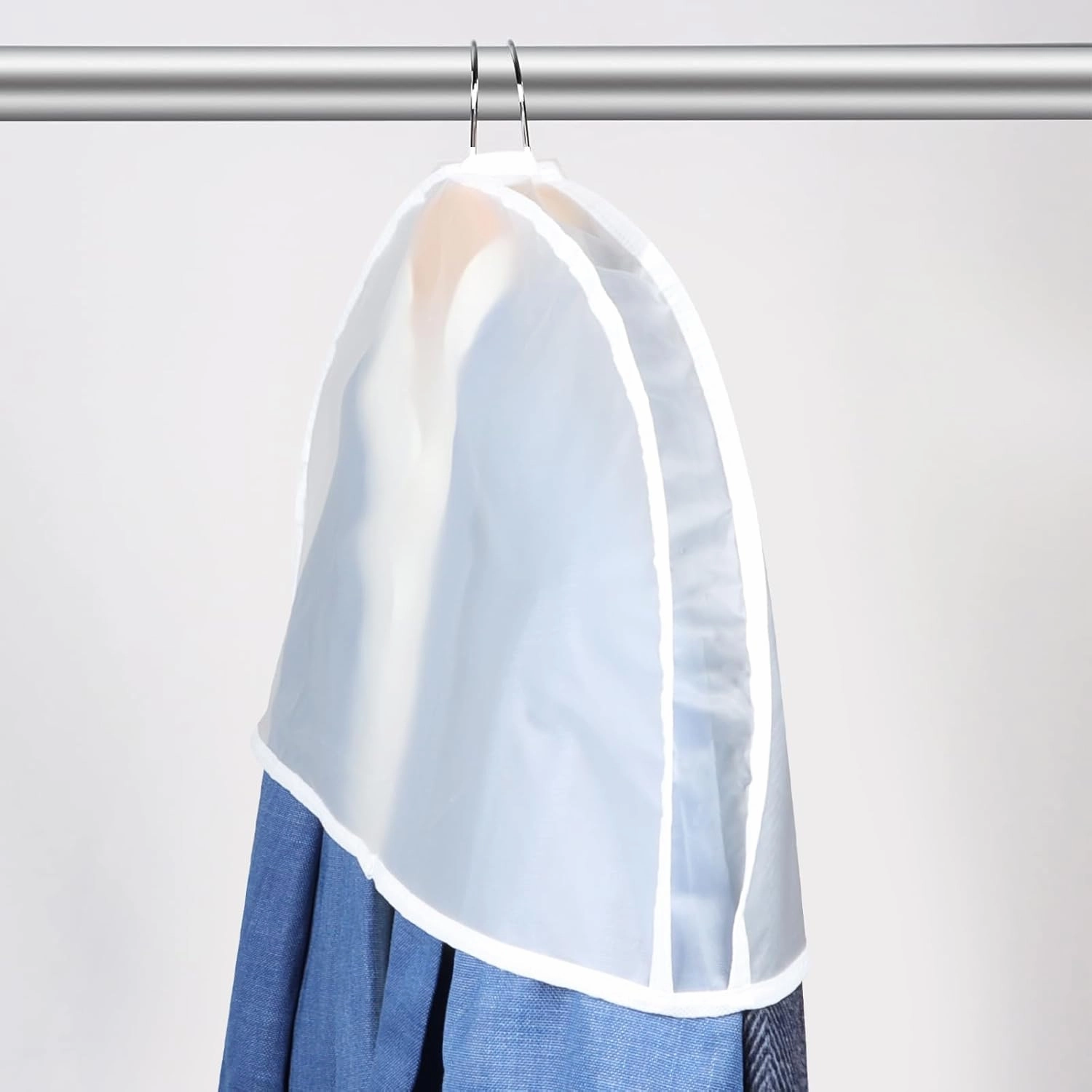 Zilink Shoulder Covers for Clothes Hanger Covers Breathable Garment Covers for Hanging Dress Shoulder Cover with 2" Gusset for Suit, Coats, Jackets, Dress Closet Storage (Set of 30)
