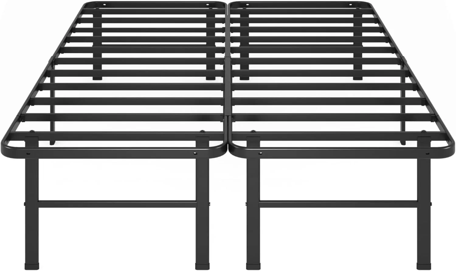 ZINUS Rumi 14in Full Metal Bed Frame, Quick Assembly SmartBase® Mattress Foundation, Heavy Duty Sturdy Steel with No Box Spring Needed, Eco-Friendly Packaging, Black